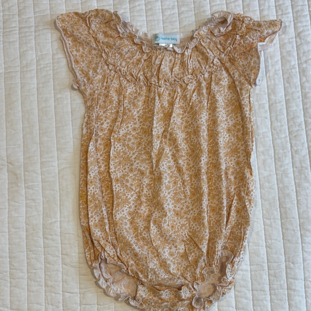 Floral Tan Bodysuit for Kids